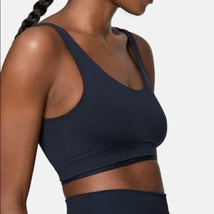 Outdoor Voices Navy Studio Skin Sports Bra